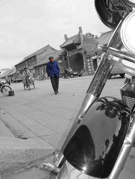 motorcycle in country